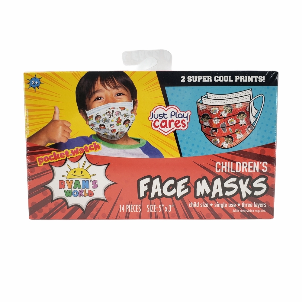 Ryans World Childrens Single Use Face Masks 4 Boxes. Each Are Pack Of 14